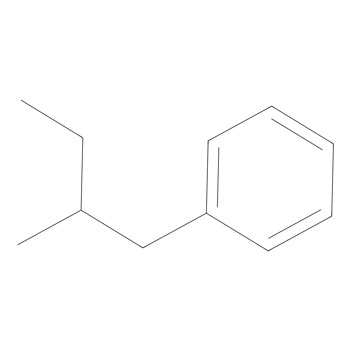 (2-Methylbutyl)benzene molecular structure, CAS 3968-85-2