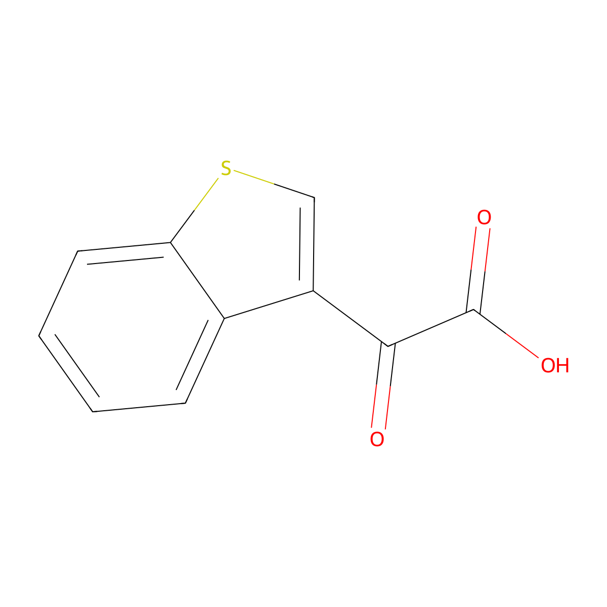 2-(1-Benzothiophen-3-yl)-2-oxoacetic acid molecular structure, CAS 39684-38-3