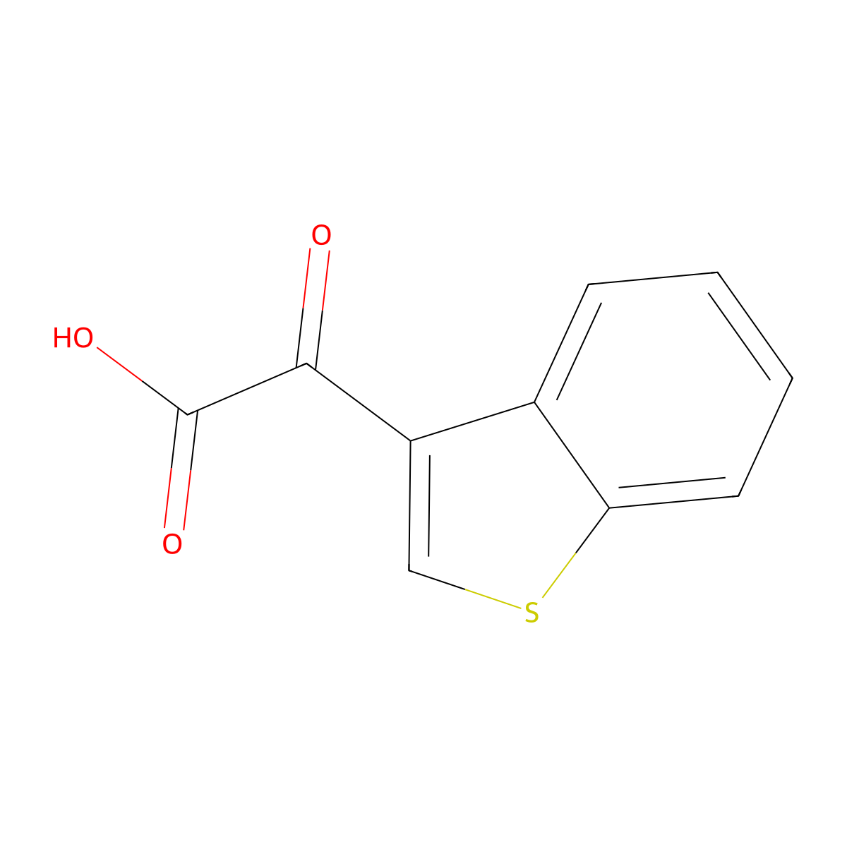 2-(1-Benzothiophen-3-yl)-2-oxoacetic acid molecular structure, CAS 39684-38-3