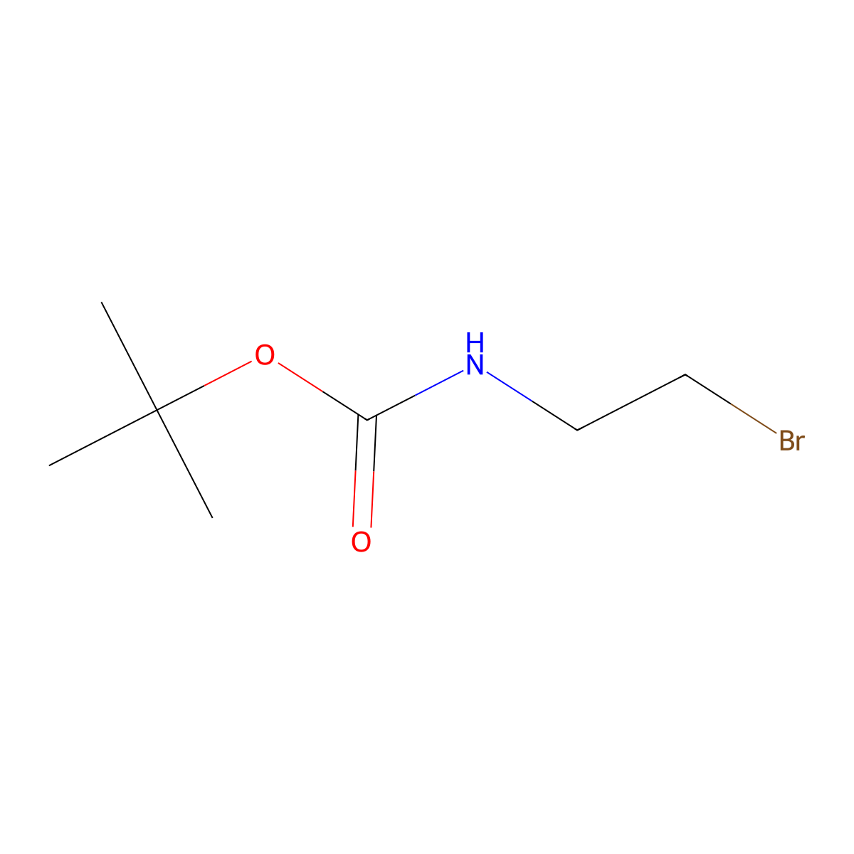 tert-Butyl N-(2-bromoethyl)carbamate molecular structure, CAS 39684-80-5