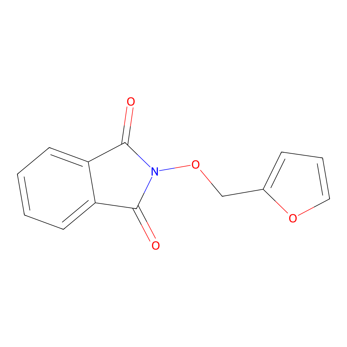 N-(2-Furylmethoxy)phthalimide molecular structure, CAS 39685-81-9