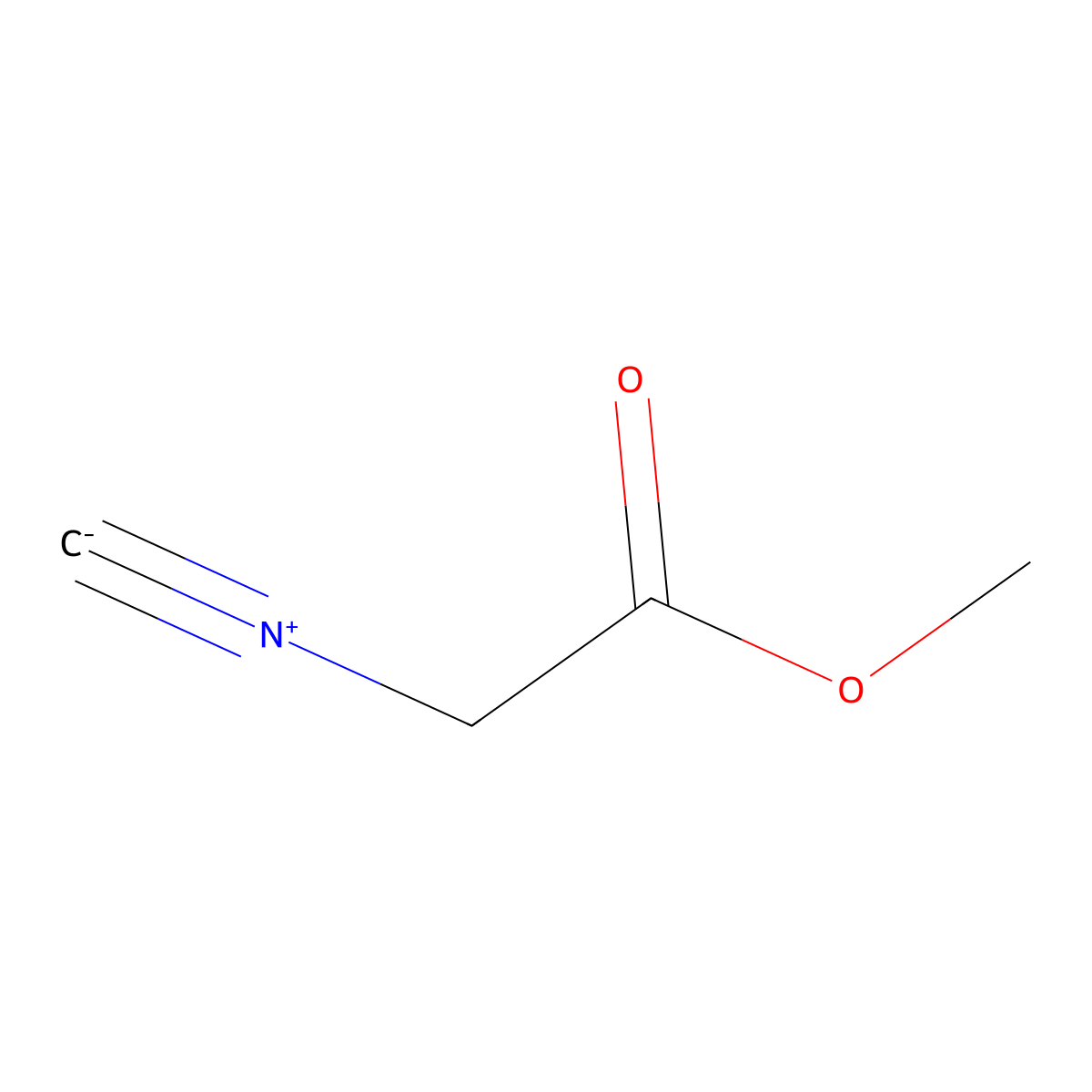Methyl isocyanoacetate molecular structure, CAS 39687-95-1