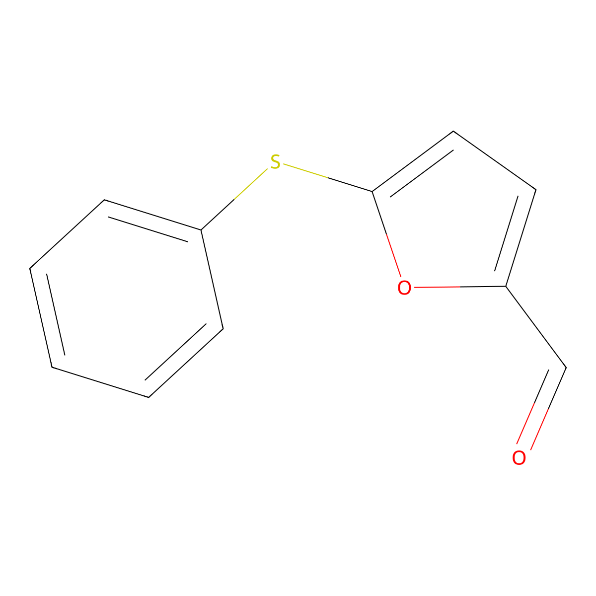5-(Phenylsulfanyl)-2-furaldehyde molecular structure, CAS 39689-03-7