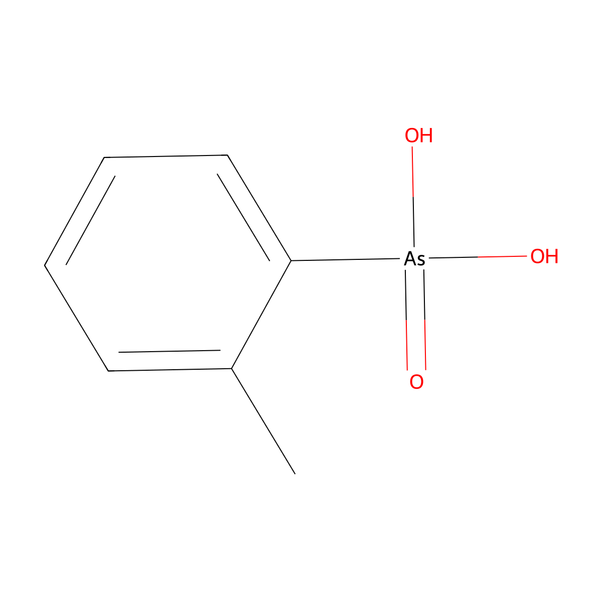 As-(2-Methylphenyl)arsonic acid molecular structure, CAS 3969-57-1