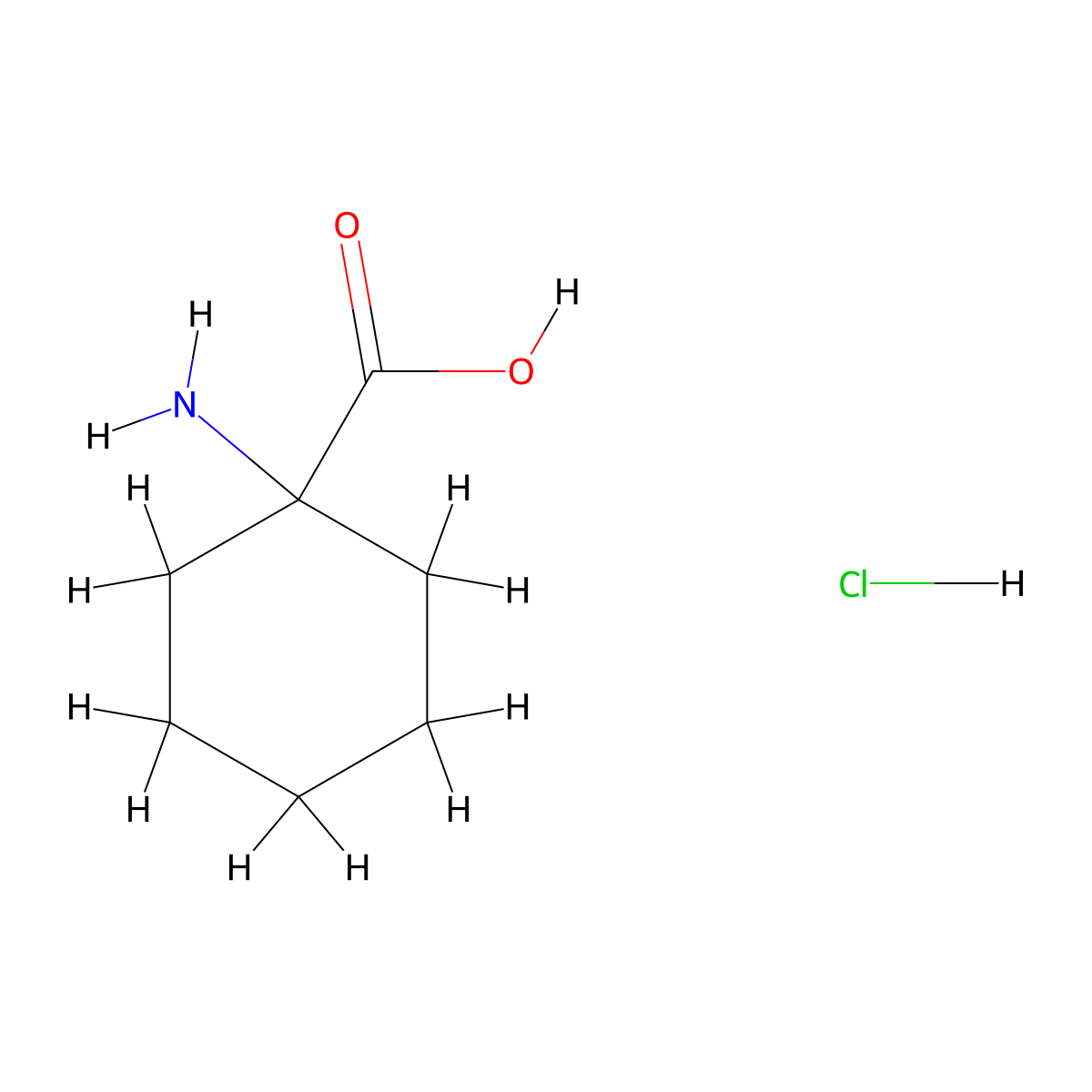 Homocycloleucine hydrochloride molecular structure, CAS 39692-17-6