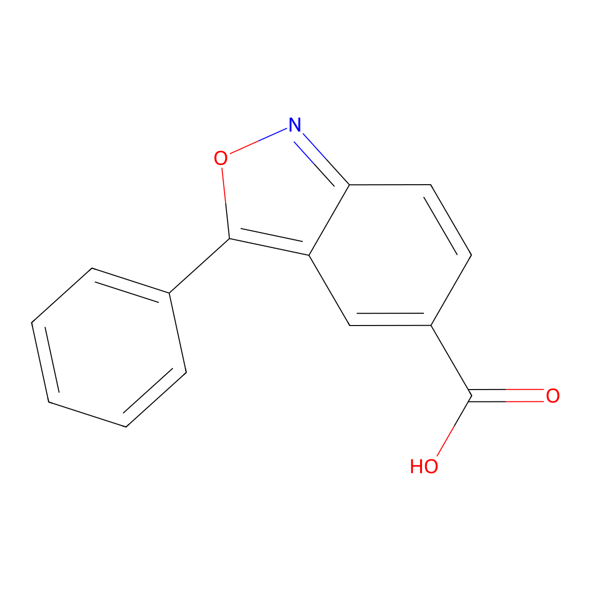 3-Phenyl-benzo[c]isoxazole-5-carboxylic acid molecular structure, CAS 39695-71-1