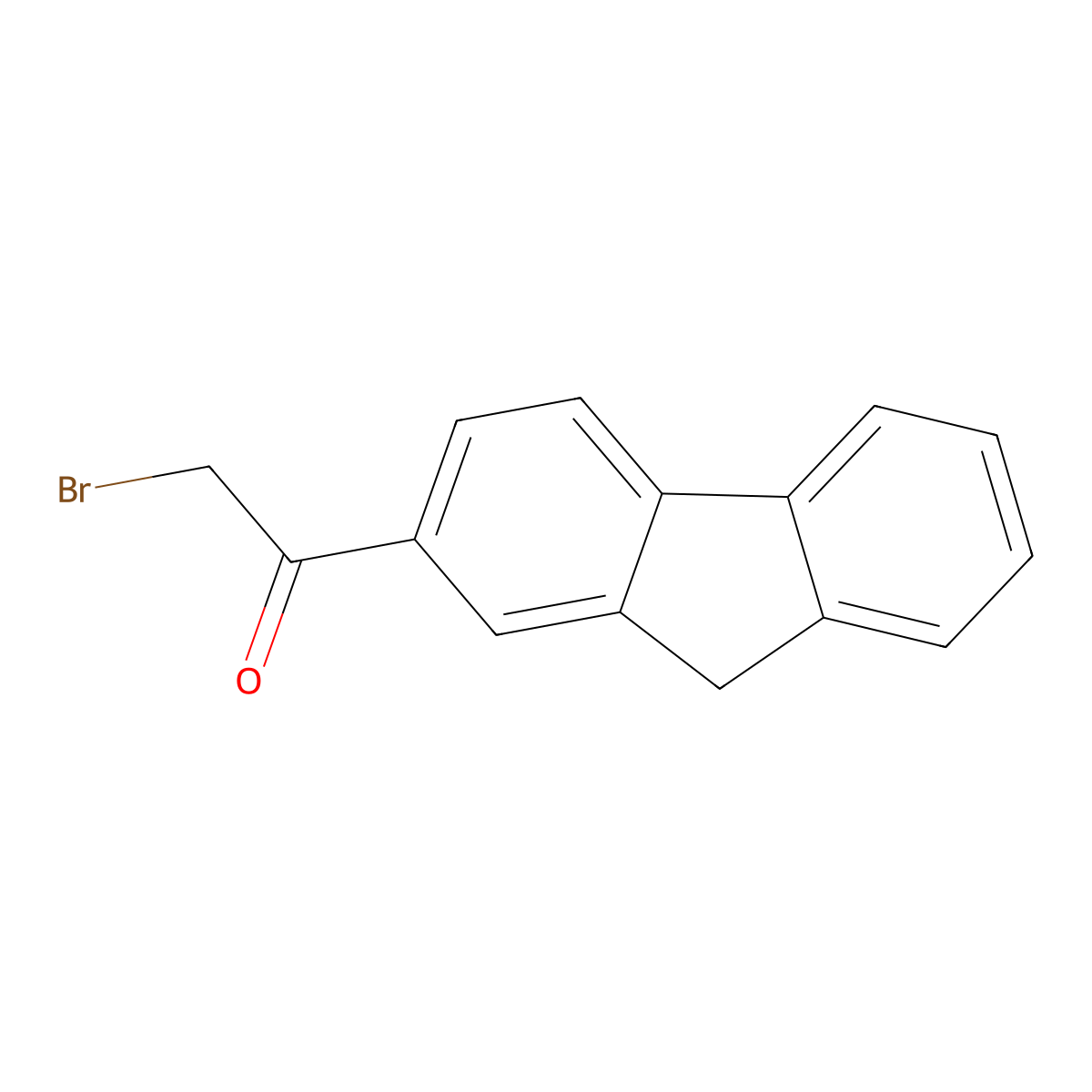 2-bromo-1-(9H-fluoren-2-yl)ethan-1-one molecular structure, CAS 39696-13-4