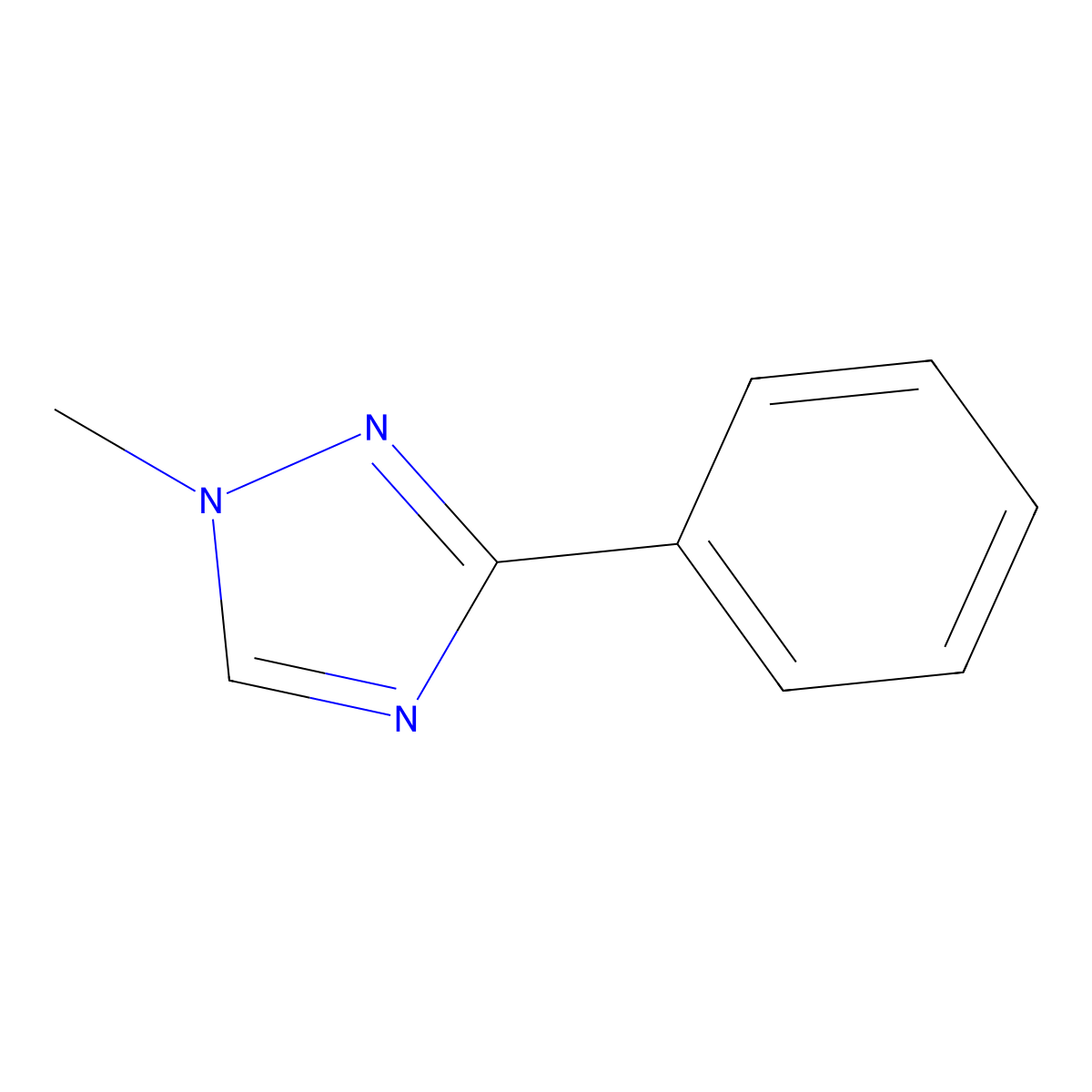 1-Methyl-3-phenyl-1H-1,2,4-triazole molecular structure, CAS 39696-58-7