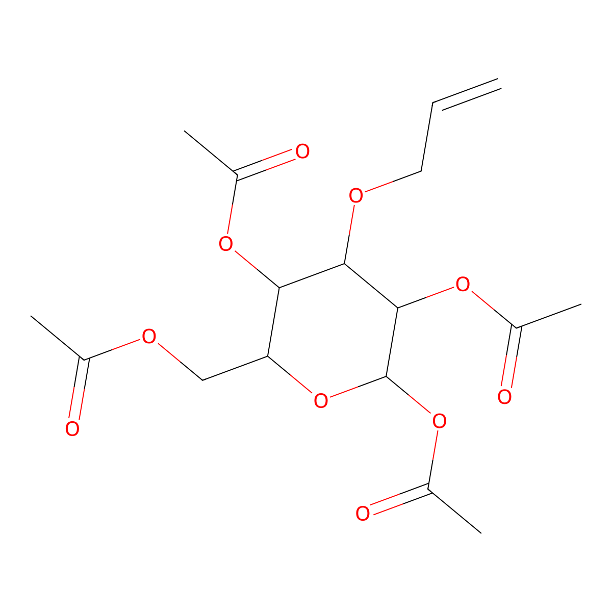1,2,4,6-Tetra-O-acetyl-3-O-allyl-beta-D-glucopyranose molecular structure, CAS 39698-00-5