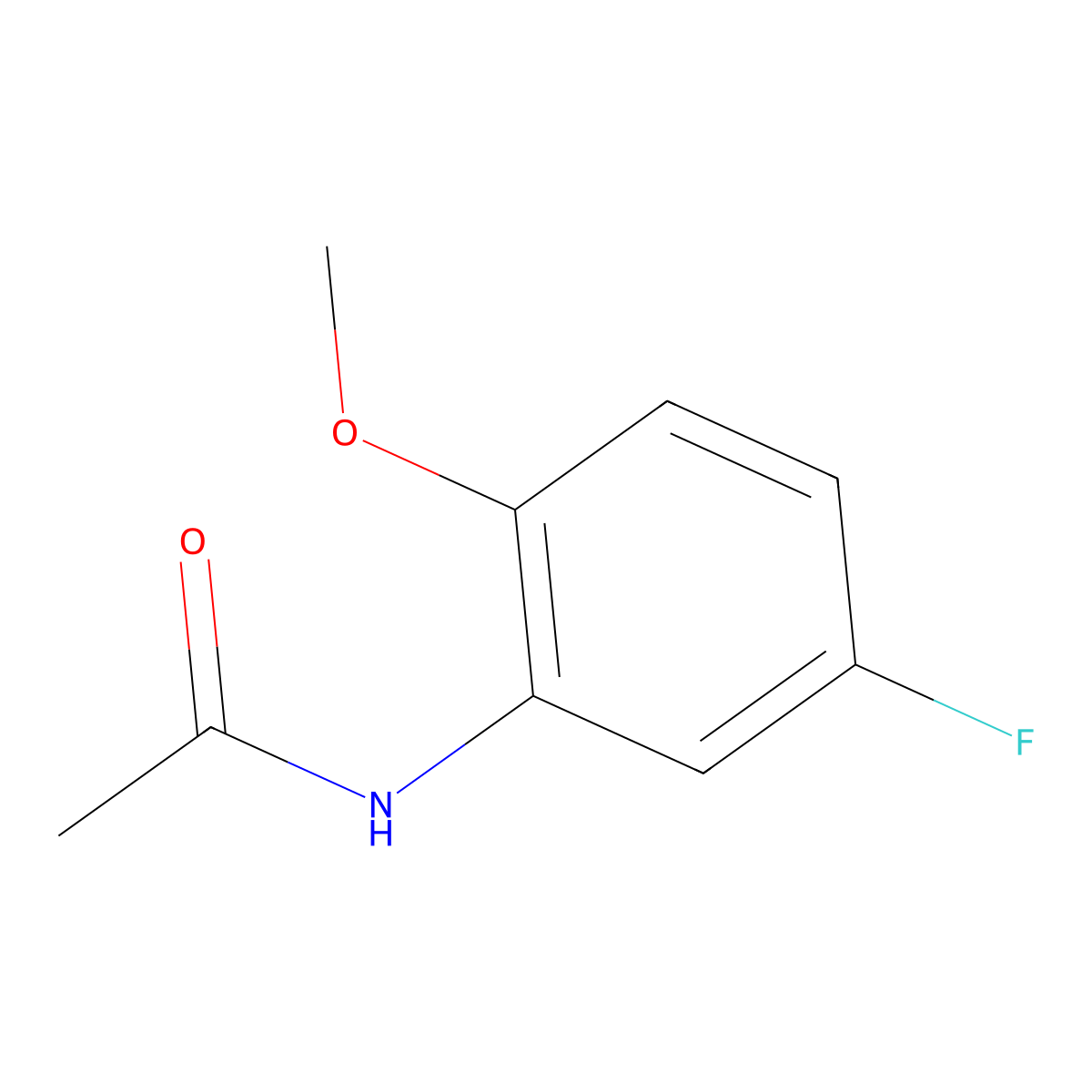 N-(5-Fluoro-2-methoxyphenyl)acetamide molecular structure, CAS 397-34-2