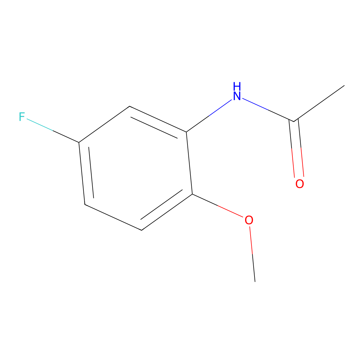 N-(5-Fluoro-2-methoxyphenyl)acetamide molecular structure, CAS 397-34-2