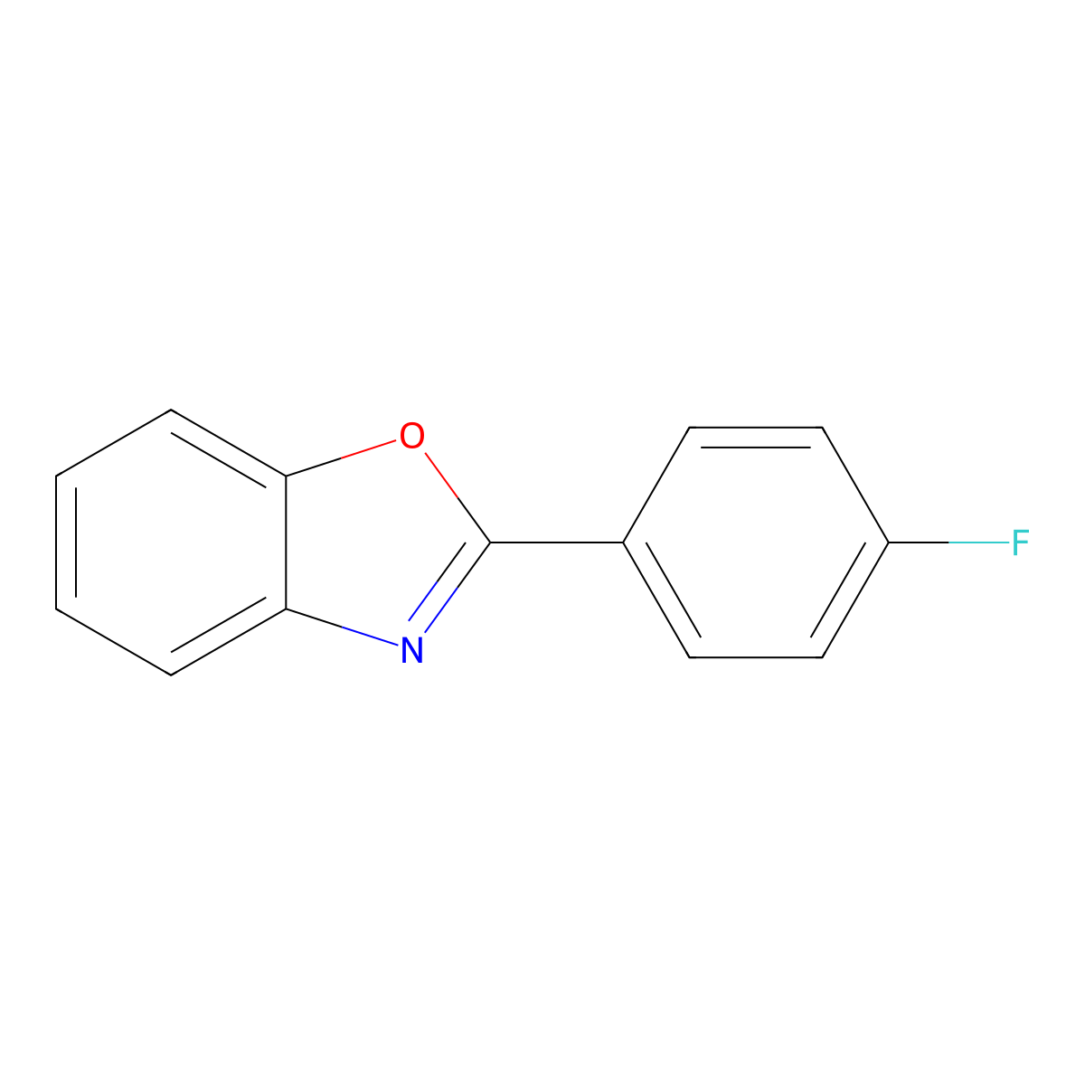 2-(4-Fluorophenyl)benzoxazole molecular structure, CAS 397-54-6