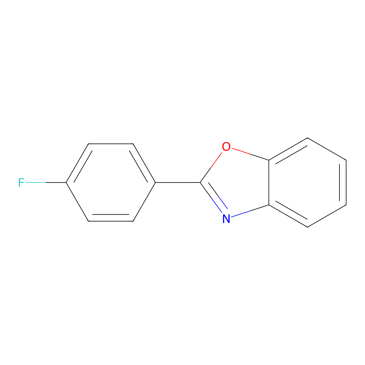 2-(4-Fluorophenyl)benzoxazole molecular structure, CAS 397-54-6