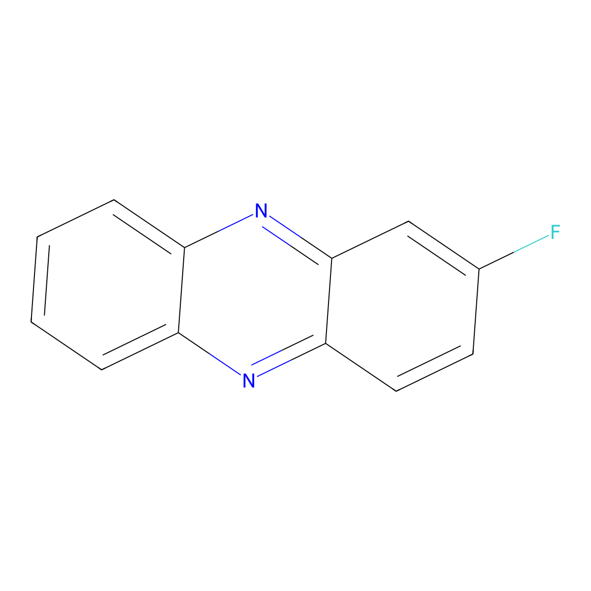 2-Fluorophenazine molecular structure, CAS 397-57-9