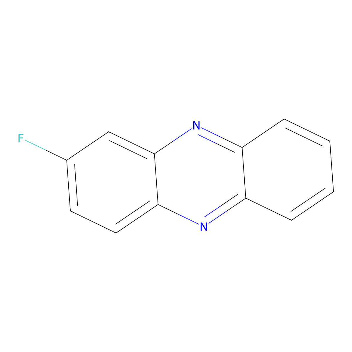 2-Fluorophenazine molecular structure, CAS 397-57-9