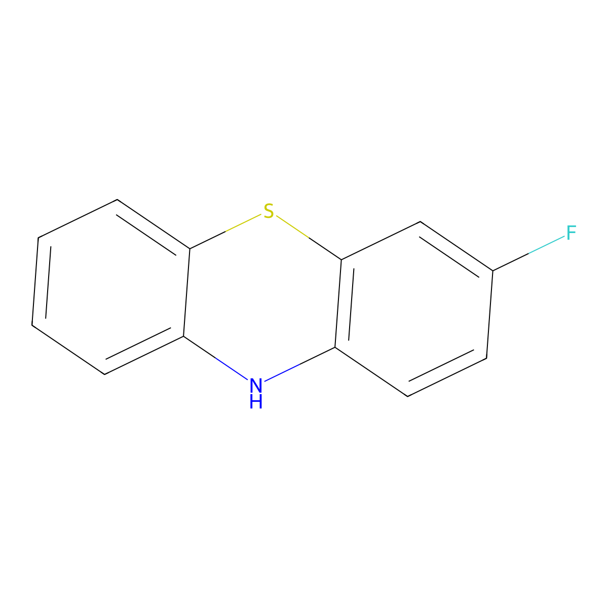3-Fluoro-10H-phenothiazine molecular structure, CAS 397-59-1