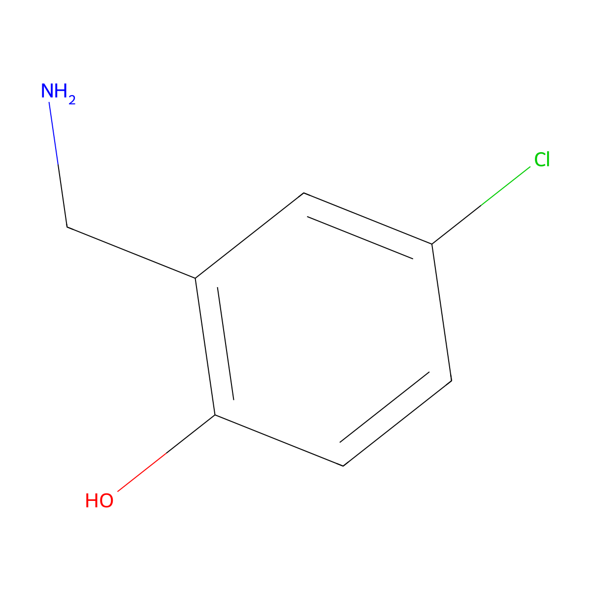 2-(Aminomethyl)-4-chlorophenol molecular structure, CAS 3970-05-6