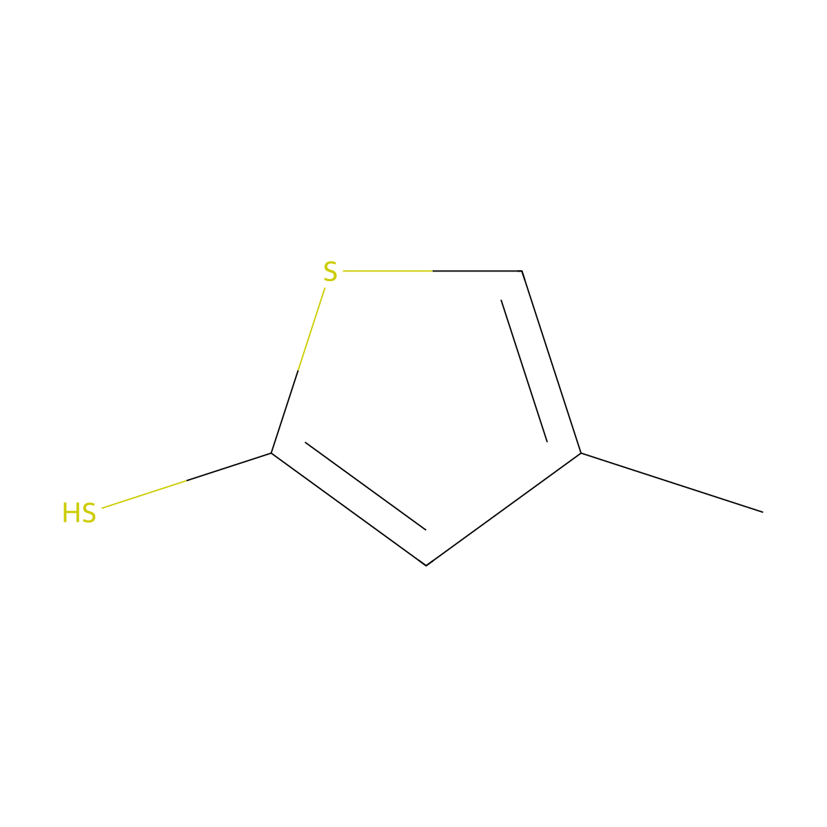 4-Methylthiophene-2-thiol molecular structure, CAS 3970-29-4