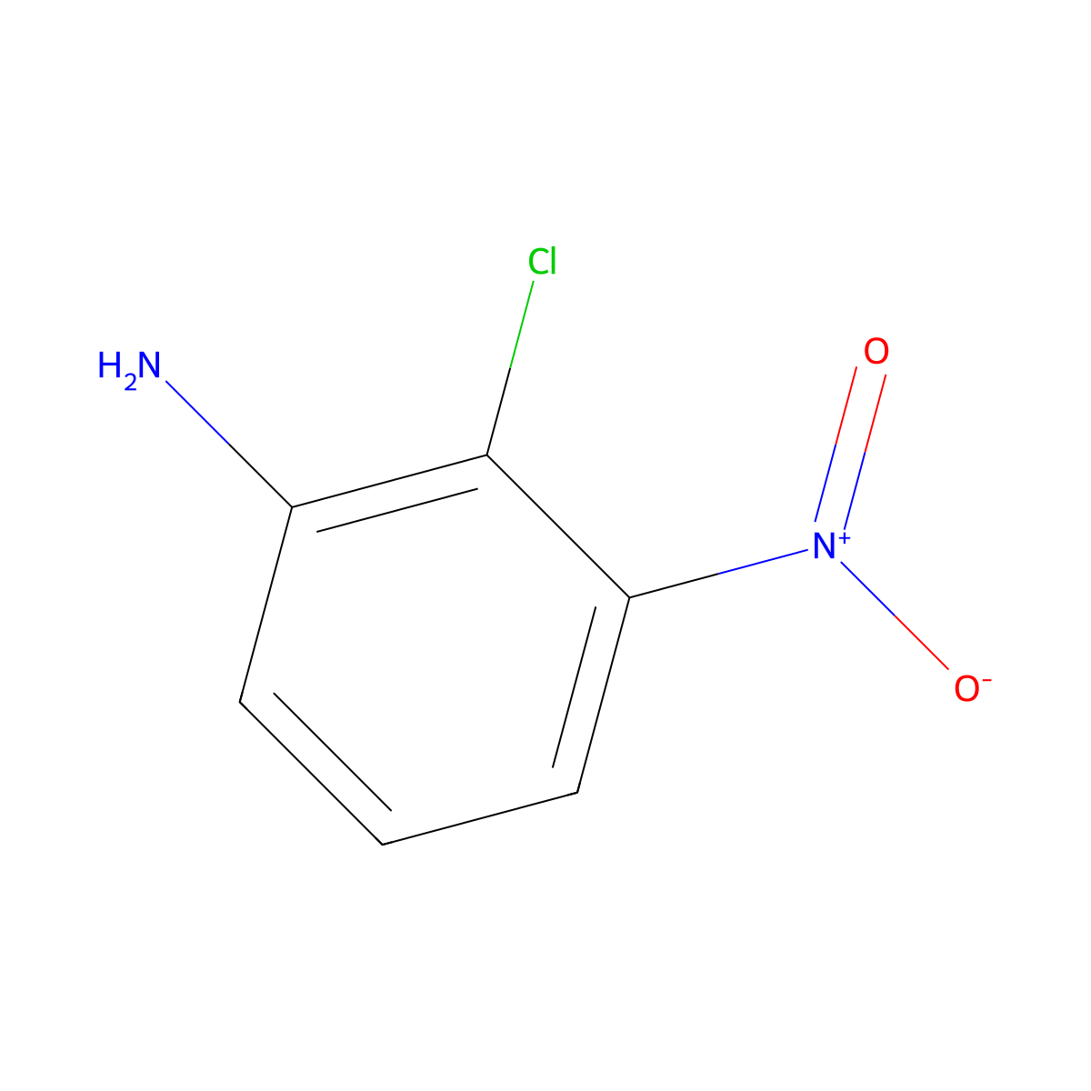 2-Chloro-3-nitroaniline molecular structure, CAS 3970-41-0