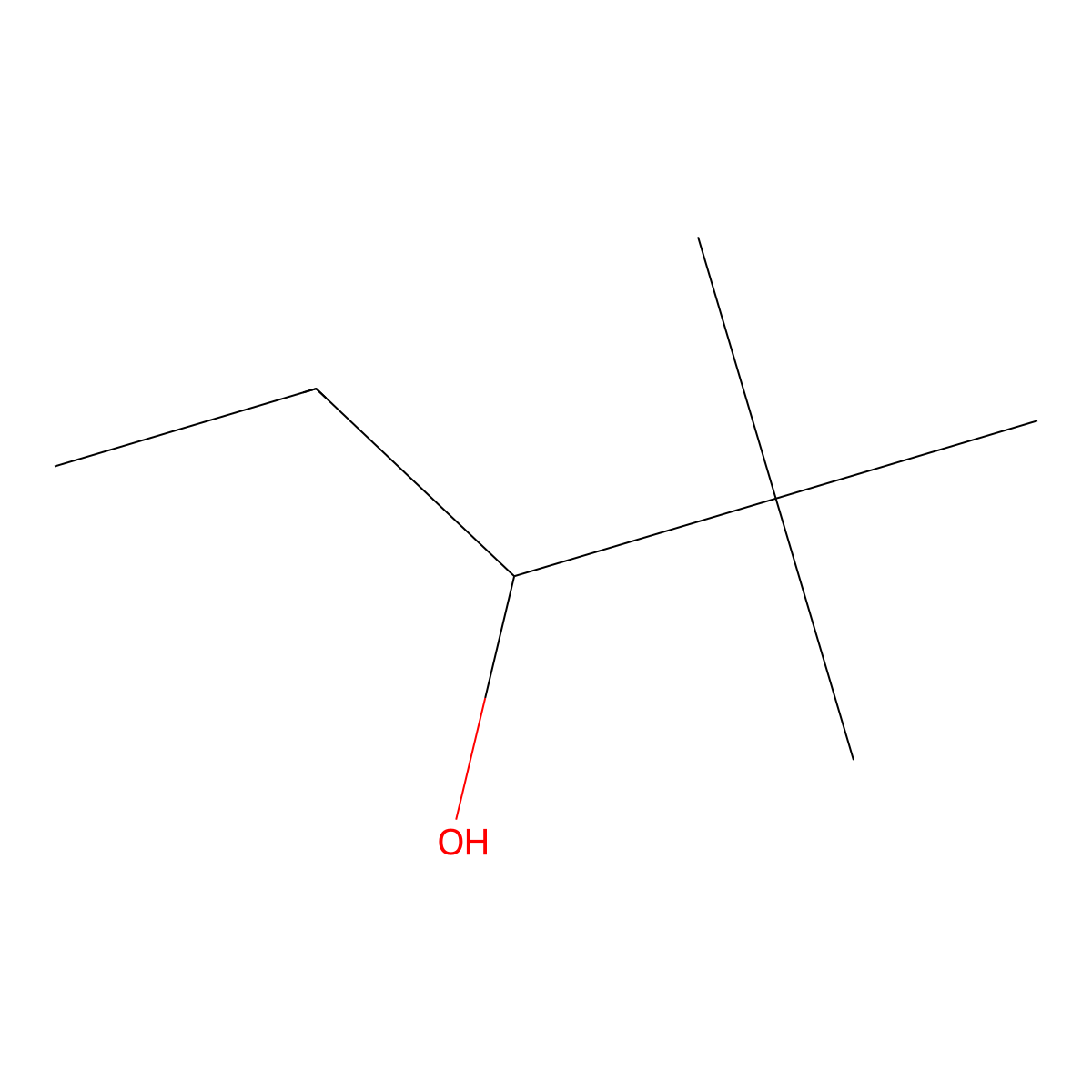 2,2-Dimethyl-3-pentanol molecular structure, CAS 3970-62-5