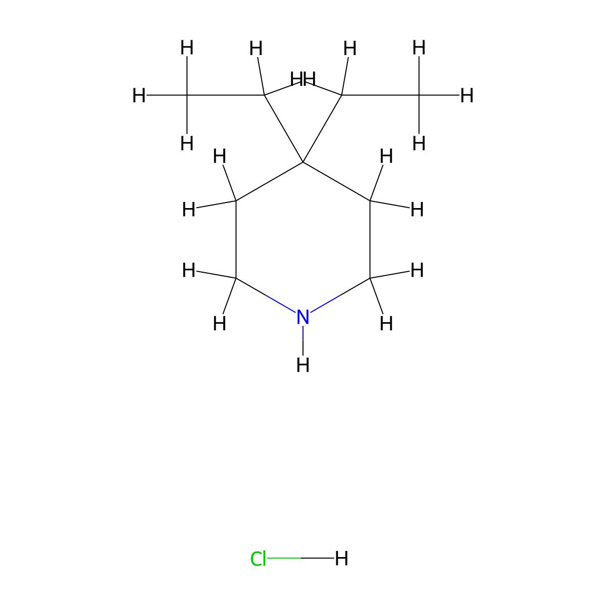 4,4-Diethylpiperidine hydrochloride molecular structure, CAS 3970-65-8