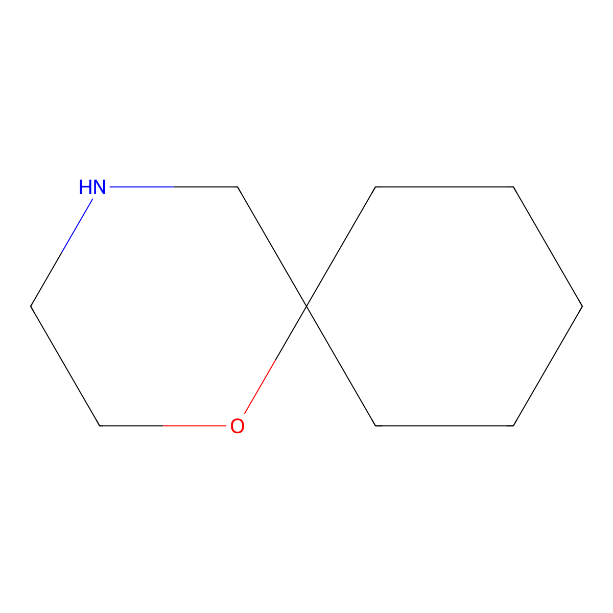 1-Oxa-4-azaspiro[5.5]undecane molecular structure, CAS 3970-87-4