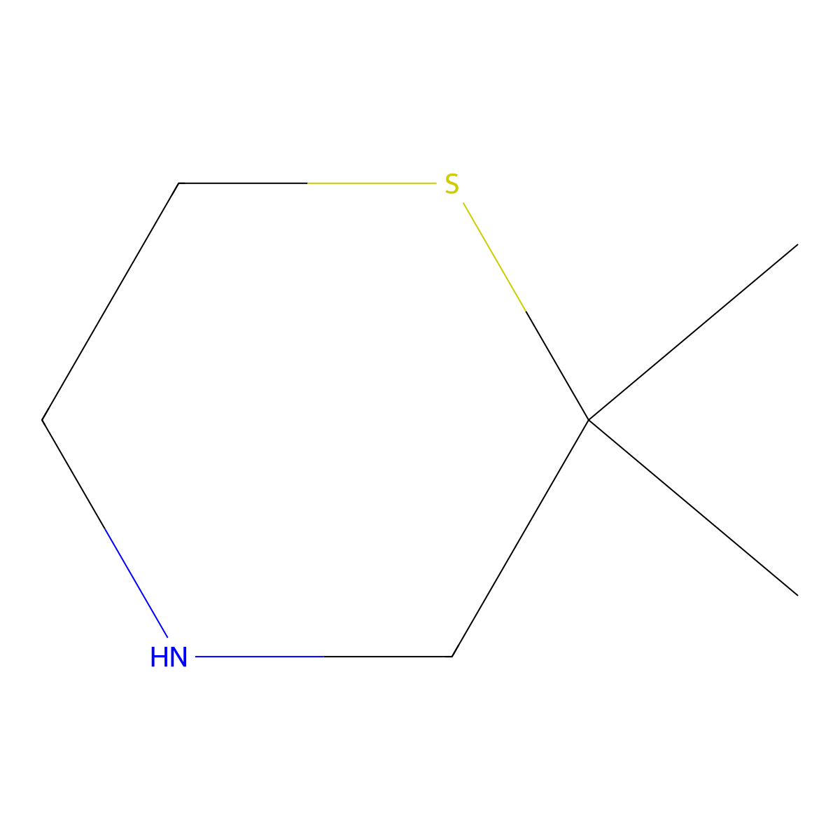 2,2-Dimethylthiomorpholine molecular structure, CAS 3970-89-6