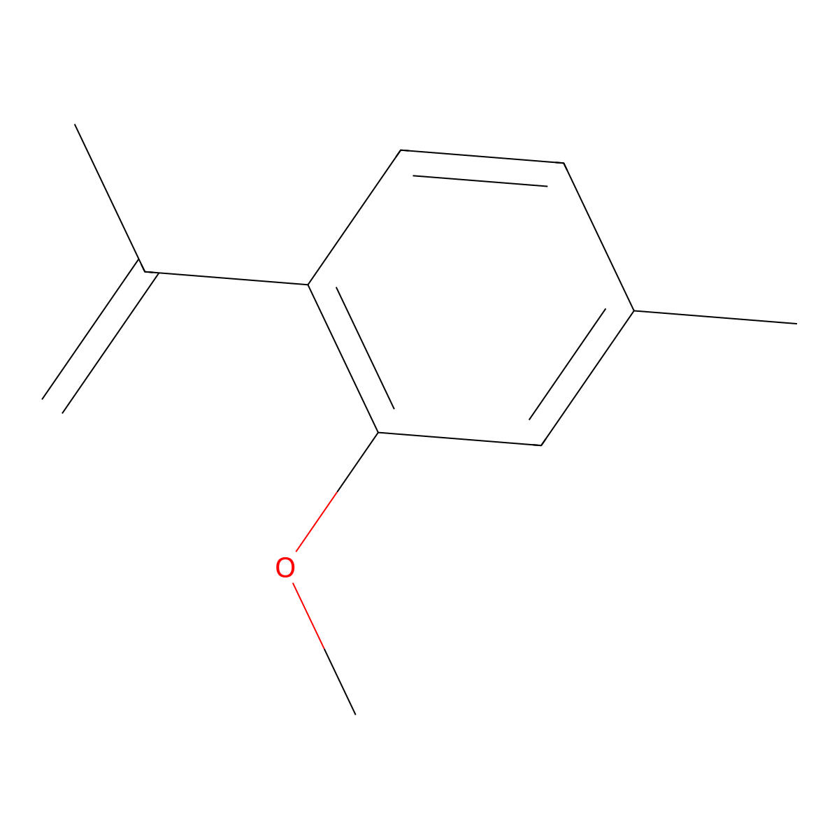 2-Methoxy-4-methyl-1-(prop-1-en-2-yl)benzene molecular structure, CAS 39701-08-1