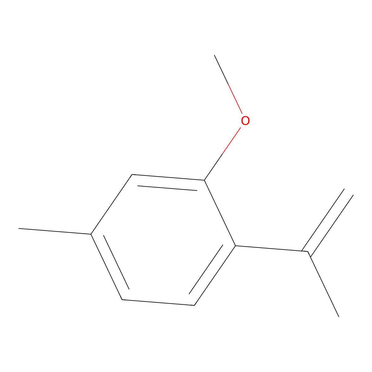 2-Methoxy-4-methyl-1-(prop-1-en-2-yl)benzene molecular structure, CAS 39701-08-1