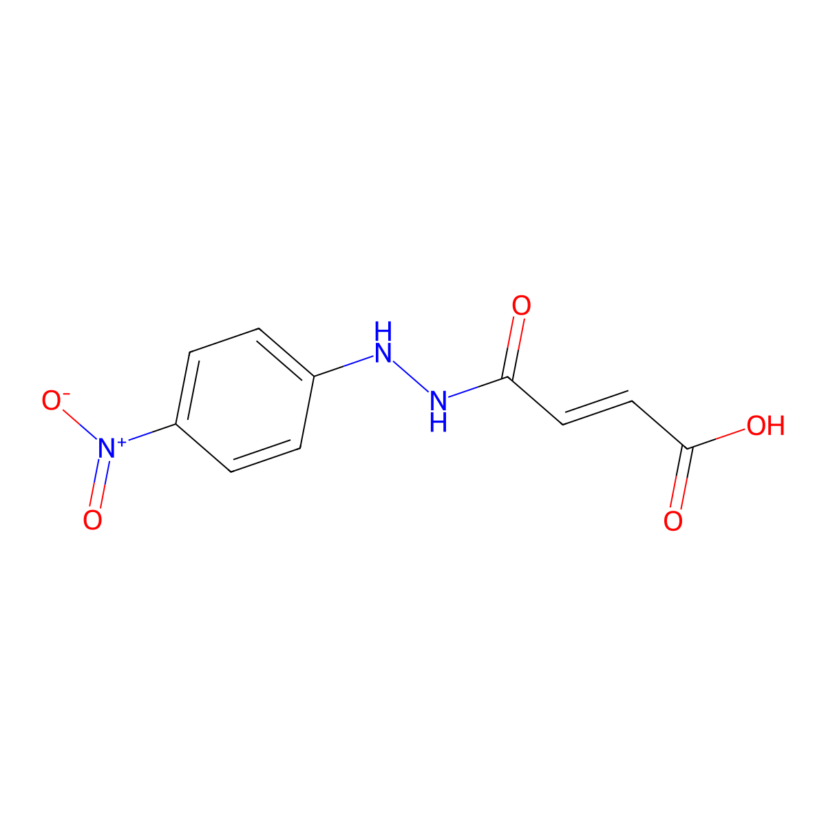 (E)-4-[2-(4-Nitrophenyl)hydrazino]-4-oxo-2-butenoic acid molecular structure, CAS 39704-31-9