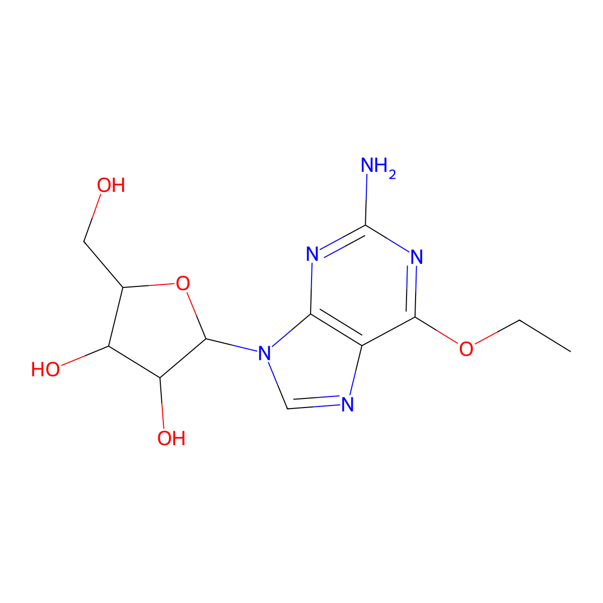 Guanosine, 6-O-ethyl- molecular structure, CAS 39708-01-5