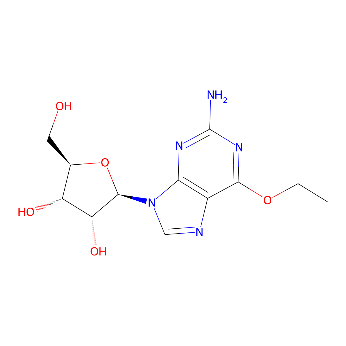 Guanosine, 6-O-ethyl- molecular structure, CAS 39708-01-5