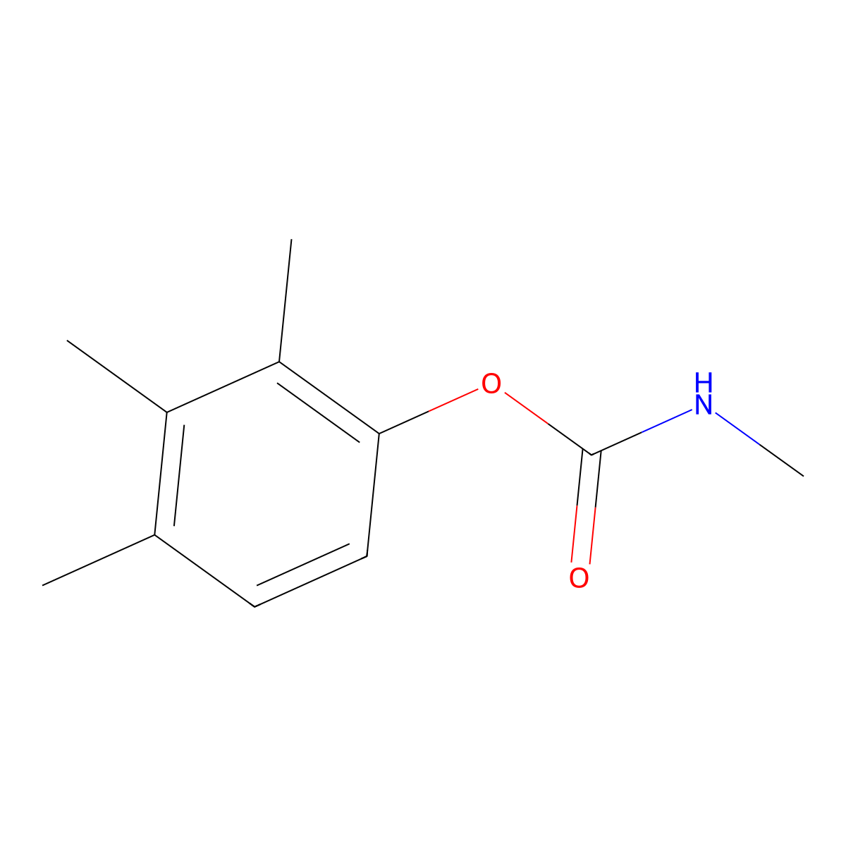 Carbamic acid, methyl-, 2,3,4-trimethylphenyl ester molecular structure, CAS 3971-89-9