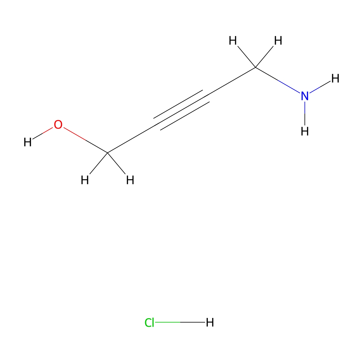 4-Aminobut-2-yn-1-ol hydrochloride molecular structure, CAS 39711-80-3