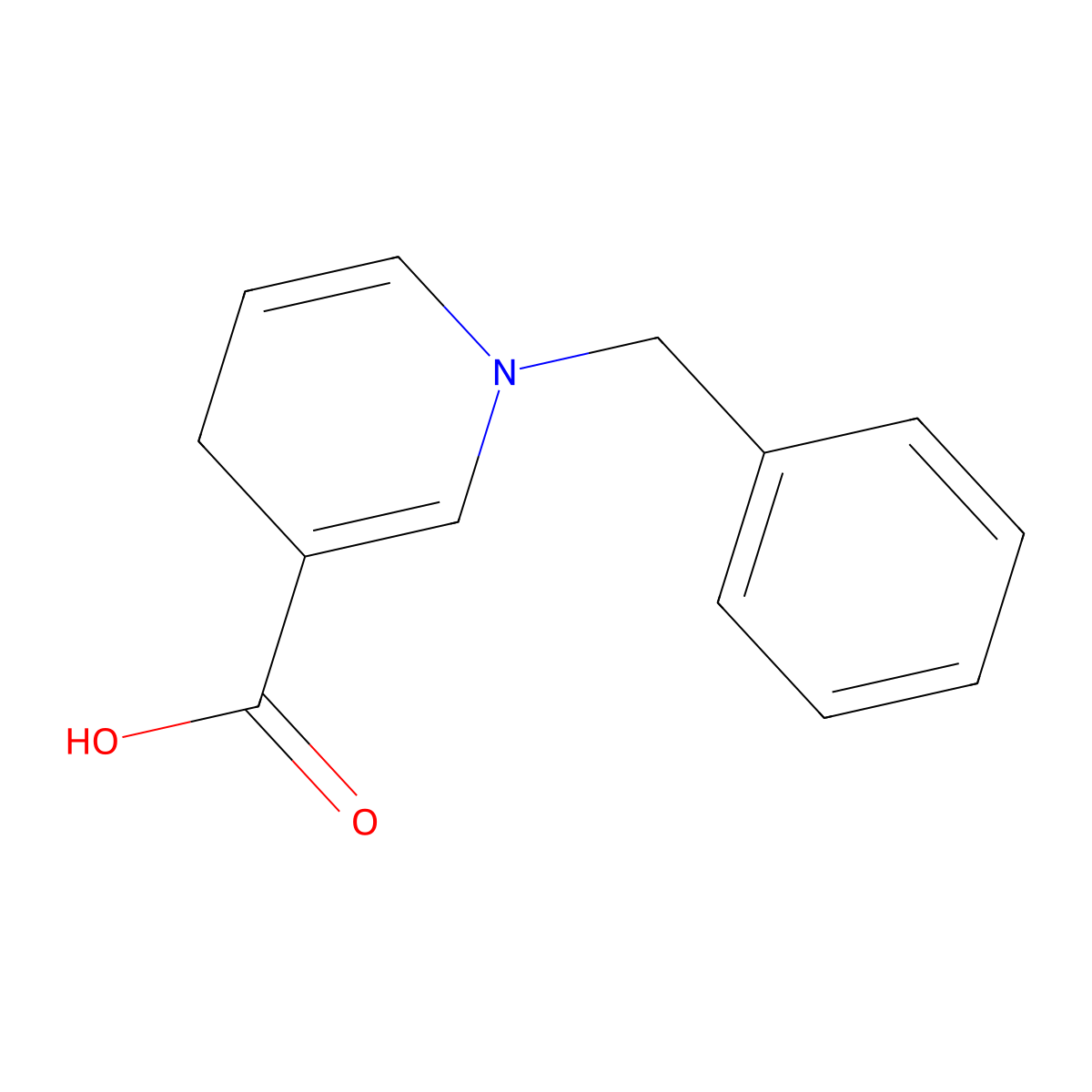 1-Benzyl-1,4-dihydropyridine-3-carboxylic Acid molecular structure, CAS 39713-14-9