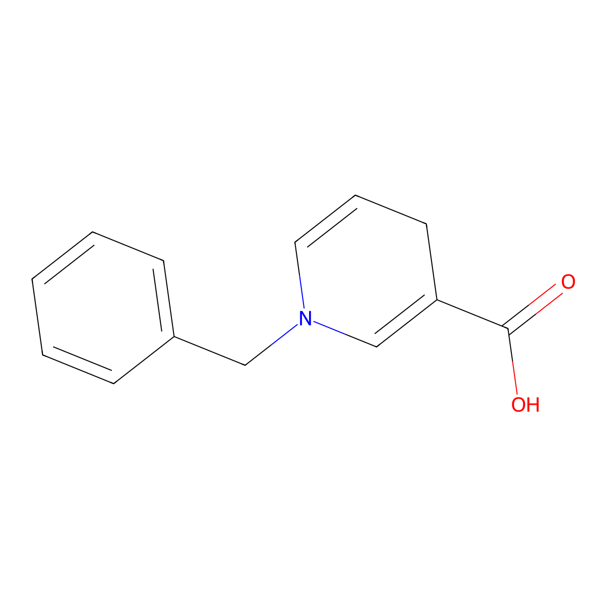 1-Benzyl-1,4-dihydropyridine-3-carboxylic Acid molecular structure, CAS 39713-14-9