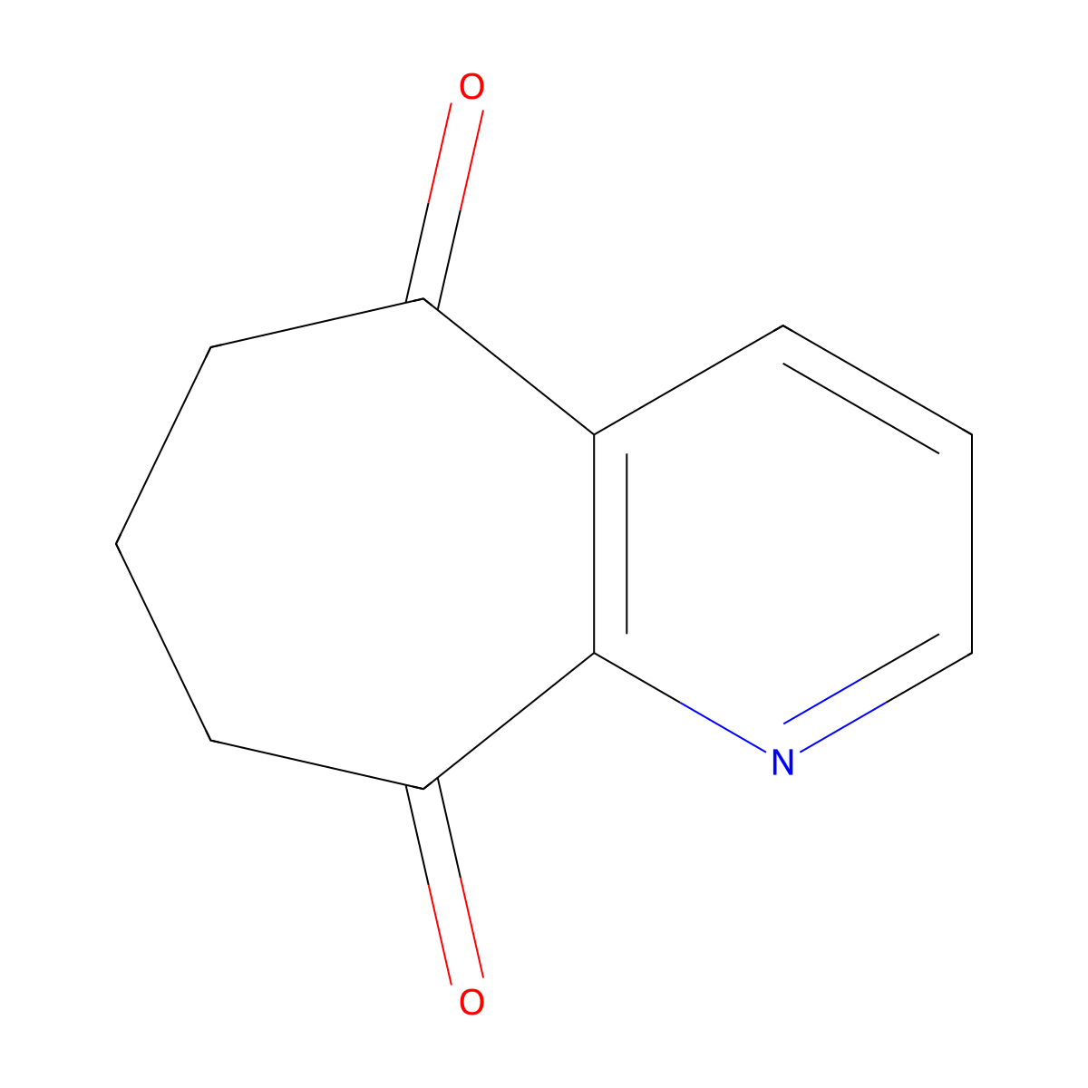 5H,6H,7H,8H,9H-cyclohepta[b]pyridine-5,9-dione molecular structure, CAS 39713-40-1
