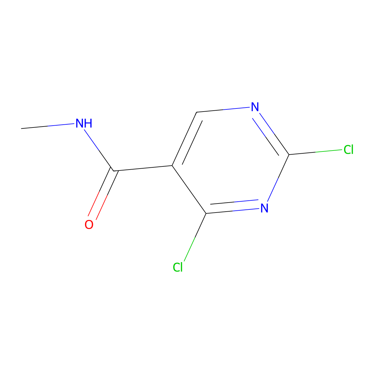 2,4-dichloro-N-methylpyrimidine-5-carboxamide molecular structure, CAS 39714-33-5