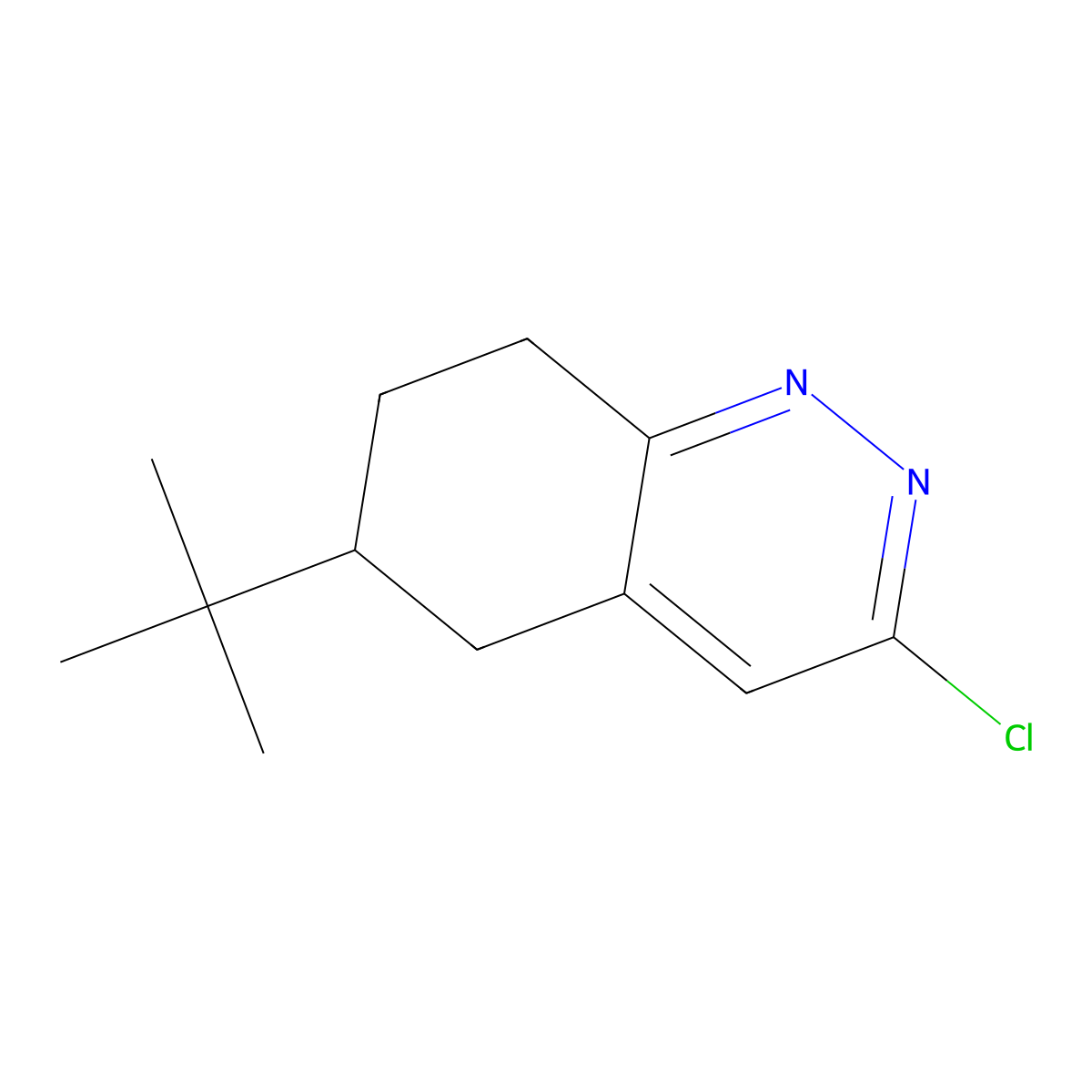 6-(Tert-butyl)-3-chloro-5,6,7,8-tetrahydrocinnoline molecular structure, CAS 39715-71-4