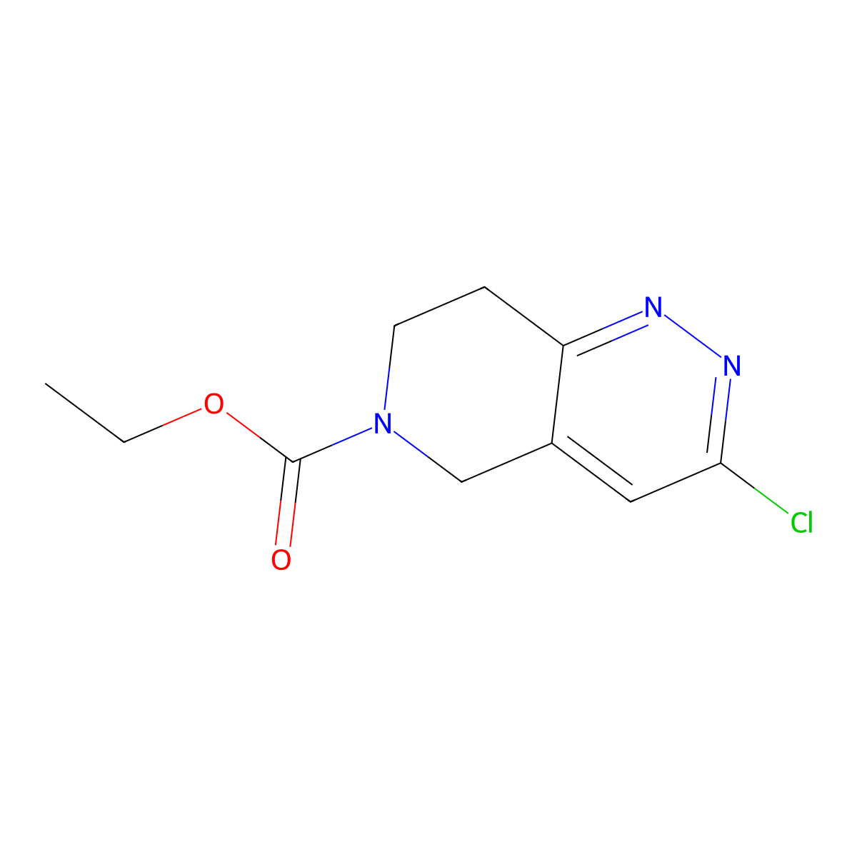 ethyl 3-chloro-5H,6H,7H,8H-pyrido(4,3-c)pyridazine-6-carboxylate molecular structure, CAS 39715-99-6