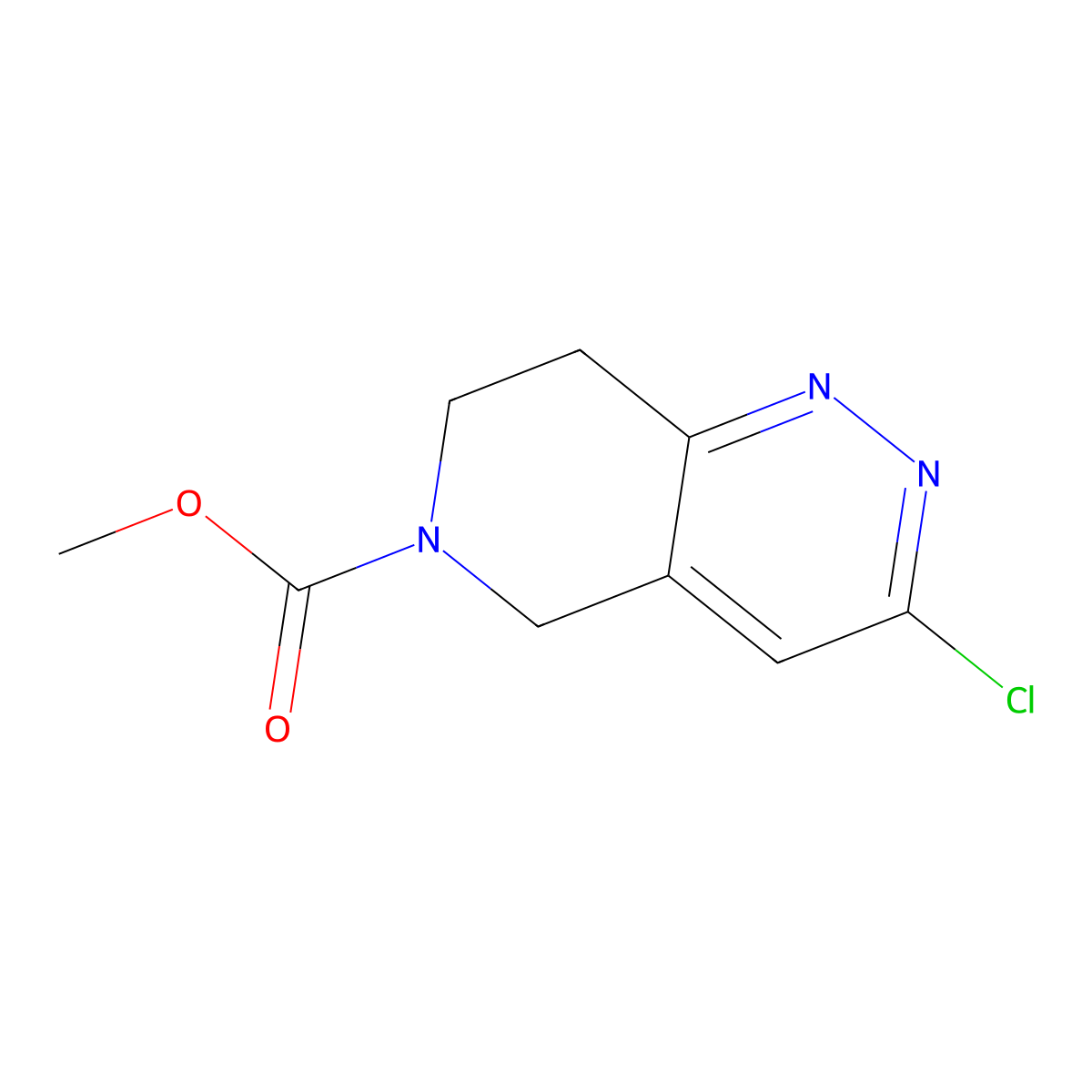methyl 3-chloro-5H,6H,7H,8H-pyrido[4,3-c]pyridazine-6-carboxylate molecular structure, CAS 39716-01-3