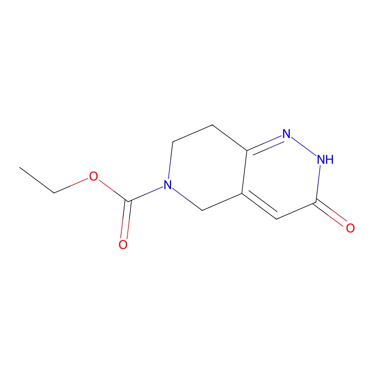 ethyl 3-hydroxy-5H,6H,7H,8H-pyrido[4,3-c]pyridazine-6-carboxylate molecular structure, CAS 39716-48-8