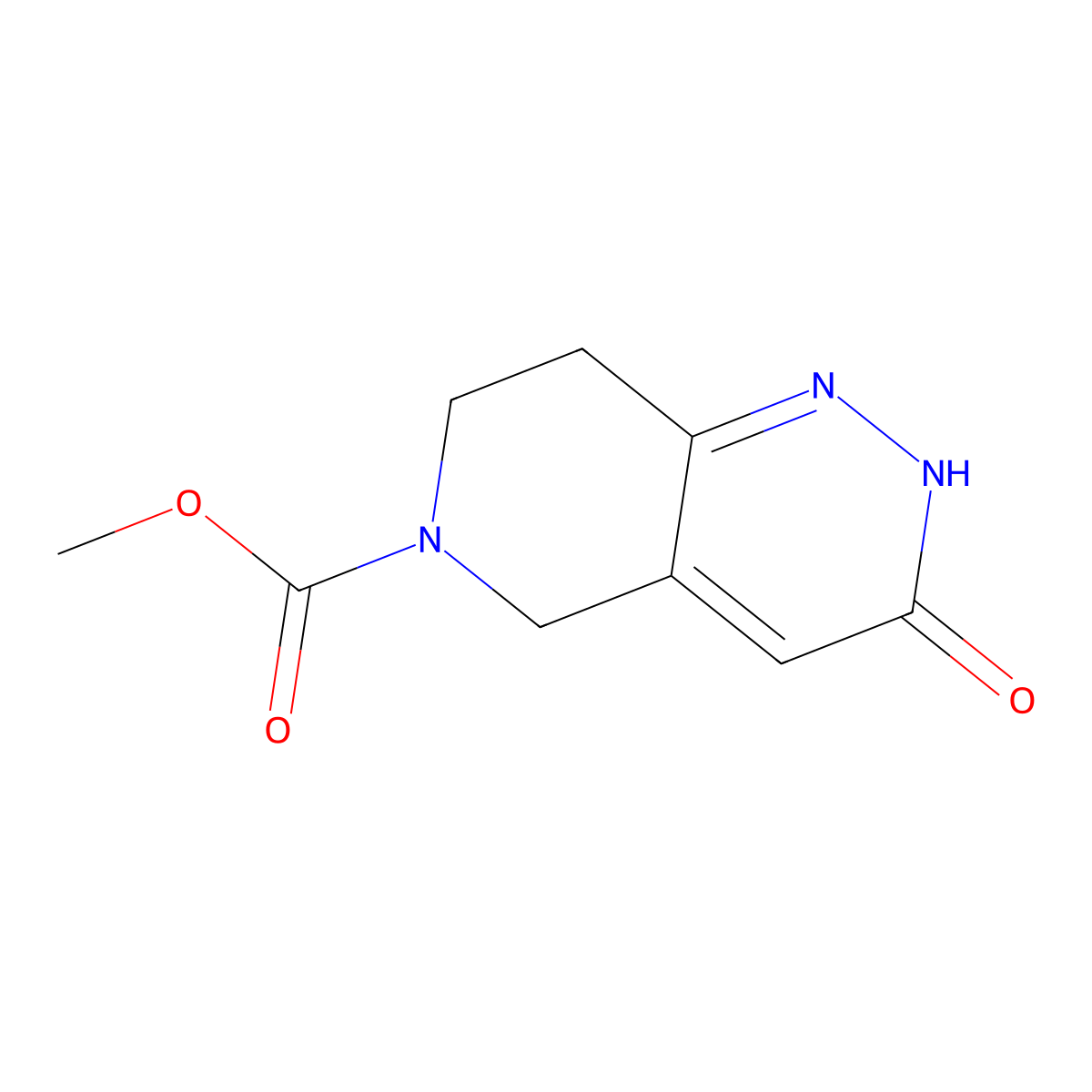 methyl 3-oxo-2H,3H,5H,6H,7H,8H-pyrido(4,3-c)pyridazine-6-carboxylate molecular structure, CAS 39716-52-4