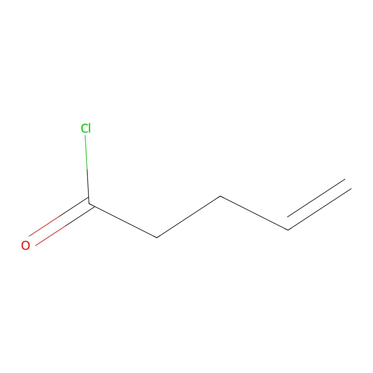 4-Pentenoyl chloride molecular structure, CAS 39716-58-0