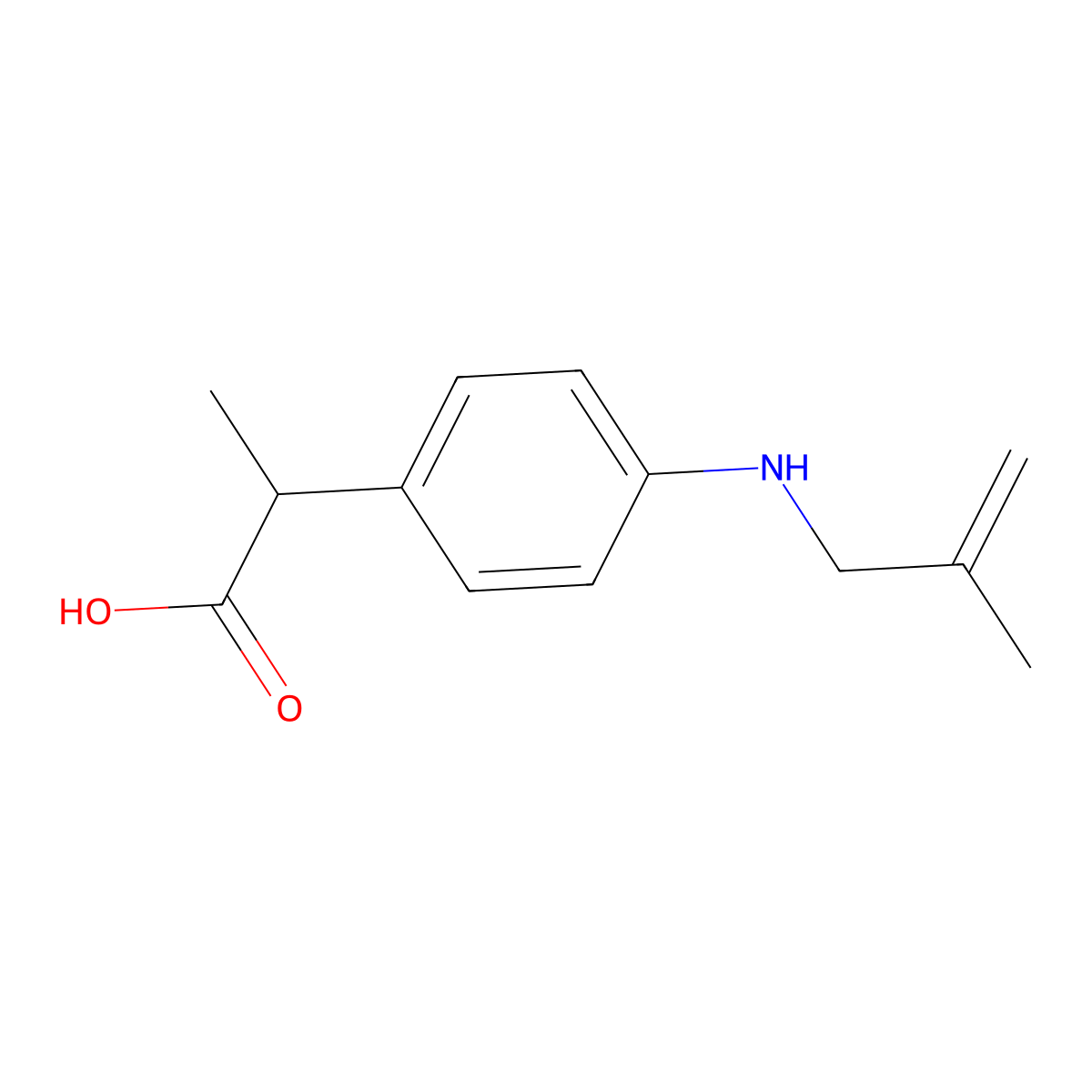 Alminoprofen molecular structure, CAS 39718-89-3
