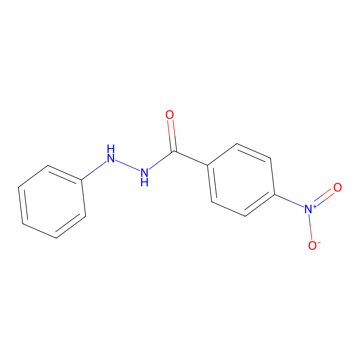 N-(4-nitrobenzoyl)-N'-phenylhydrazine molecular structure, CAS 39718-99-5