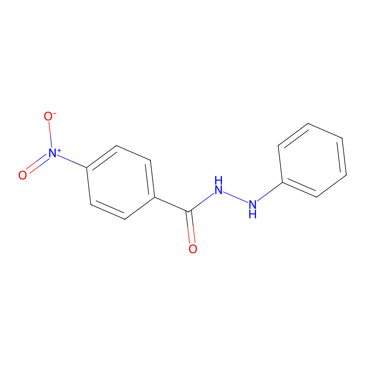 N-(4-nitrobenzoyl)-N'-phenylhydrazine molecular structure, CAS 39718-99-5