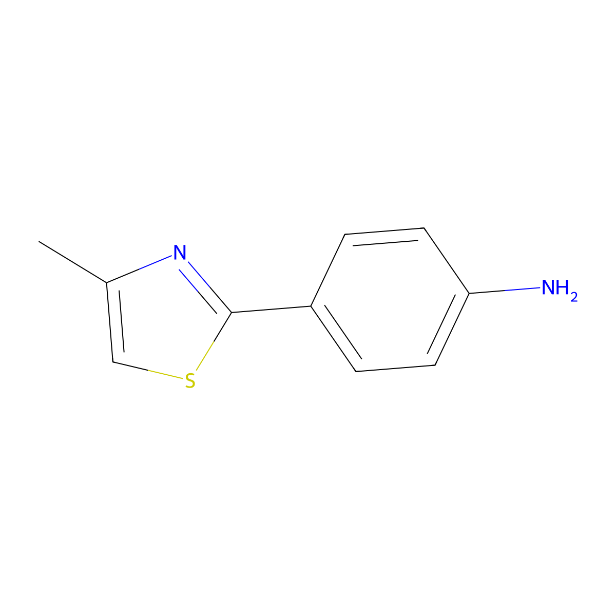 4-(4-Methyl-1,3-thiazol-2-yl)aniline molecular structure, CAS 39719-92-1