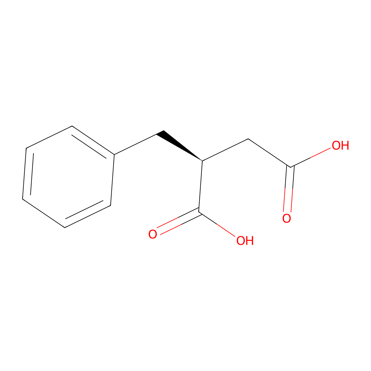 (S)-2-benzylsuccinic acid molecular structure, CAS 3972-36-9