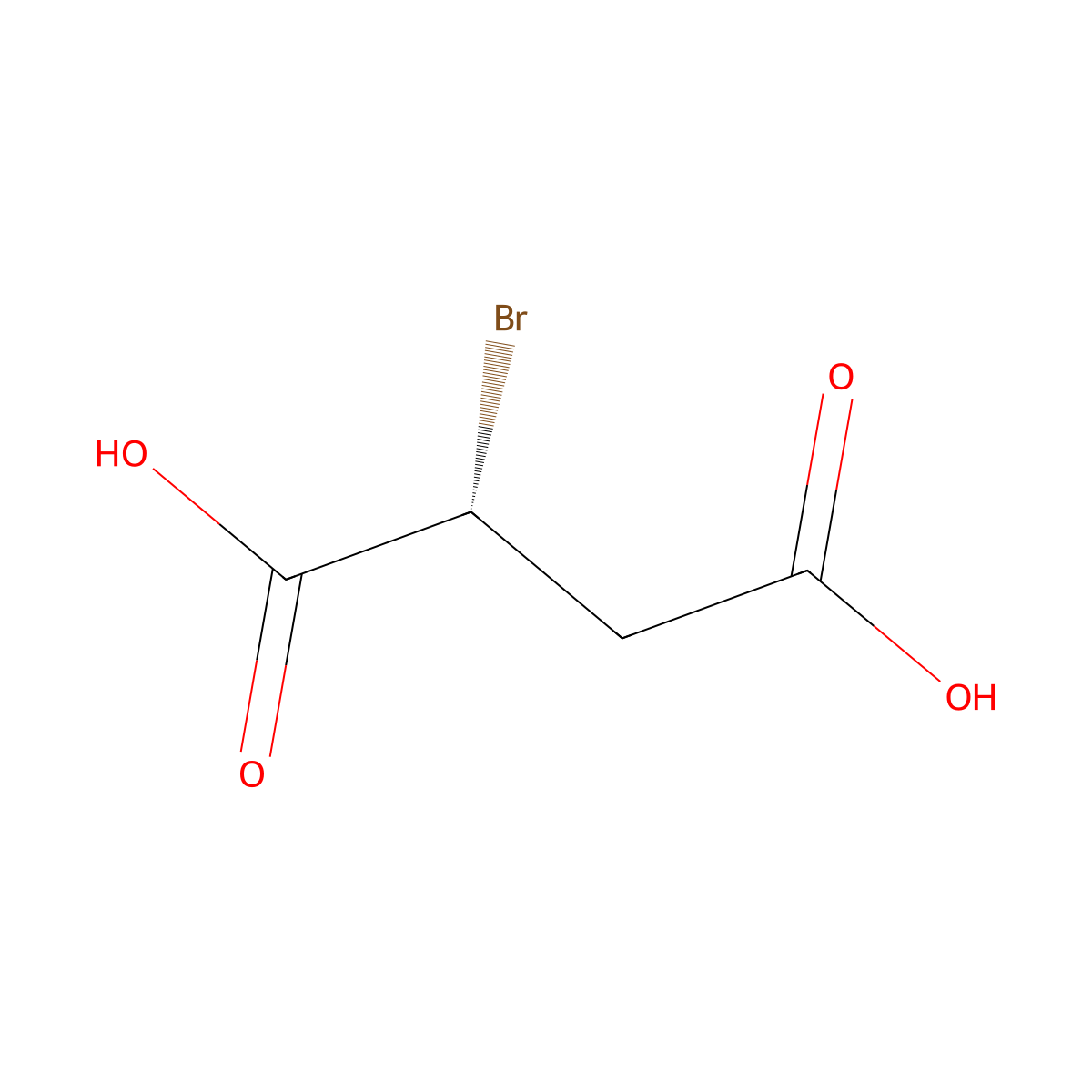 (2R)-2-bromobutanedioic acid molecular structure, CAS 3972-41-6
